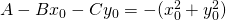 A - Bx_{0} - Cy_{0} = -(x_{0}^{2} + y_{0}^{2}) 