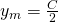 y_{m} = \frac{C}{2}