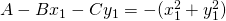 A - Bx_{1} - Cy_{1} = -(x_{1}^{2} + y_{1}^{2}) 