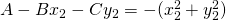 A - Bx_{2} - Cy_{2} = -(x_{2}^{2} + y_{2}^{2}) 